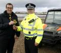 John Yuille of ATV Services Scotland with Inspector Alister Kelly
