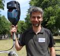 Joao Barufi, Bosch's regional brand manager, Lawn & Garden with the new cordless brush cutter