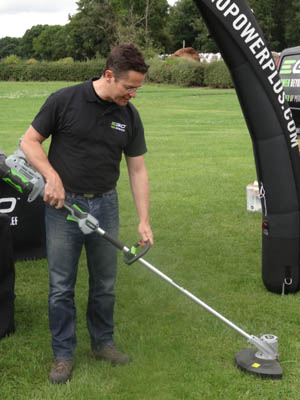 Peter Melrose demonstrates the trimmer