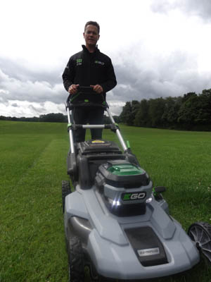 Peter with the currently available mower