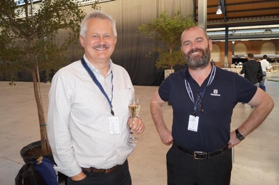 Husqvarna's Kevin Ashmore (left) with Ken Brewster