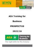 AEA Training For Business prospectus 2015/16