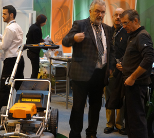 Patrick Vives, Etesia's President, on their stand