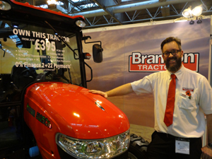 Nathan Walker of Branson Tractors who enjoyed a very successful launch at the show