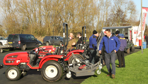 Tractors of varying sizes were on display