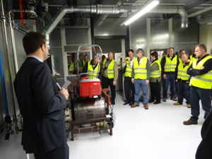A mower undergoing endurance testing