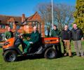 The Kubota RTV is delivered to the grounds team