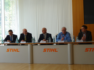 L-R: Martin Egenrieder; Thomas Elsner, Dr Nikolas Stihl, Robin Lennie; Simon Hewitt