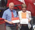 Mike and Penny Pullin at the Royal Three Counties Show where their efforts were rewarded with a clutch of best stand awards