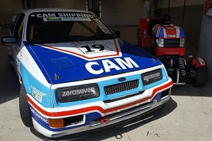 With the racing car which Simply Machinery sponsor