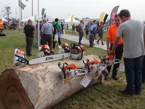 APF: Stihl attracted visitors to their display stand and to their demo plot