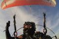 Oisín Creagh with his lawnmower-engine powered paramotor pictured in the Irish Examiner