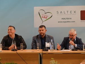 A sporting star filled panel comprising Darren Gough, Barrie McDermott and Mark Saggers