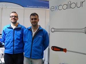 Gareth and Emyr Jenkins on their Excalibur stand