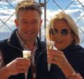 One of the winners Richard Carpenter with his wife at the Eiffel Tower