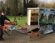 Husqvarna purpose built and customised a battery trailer in order to demonstrate products and host training sessions