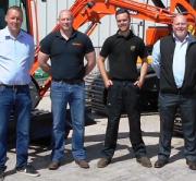 Left to right - Les Aitchison (sales); Kyle Amos (service); Alasdair Kaye (service) and Darren Nicholson (sales)