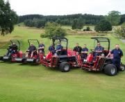 Course Manager Phil Stain (3rd from left) and the Hollinwell team with the Baroness support fleet