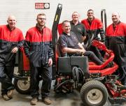 From left: Reesink East Anglian branch new team members, Matt Thomas, Liam Pindred, Stuart Hall, Andy Carpenter and Keith Knight on the far right. Second from right stands existing team member Matt Ragus