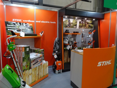 STIHL's stand promoting the Compact Cordless range