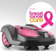 A Pink Husqvarna Automower 450X is being auctioned for Breast Cancer Care