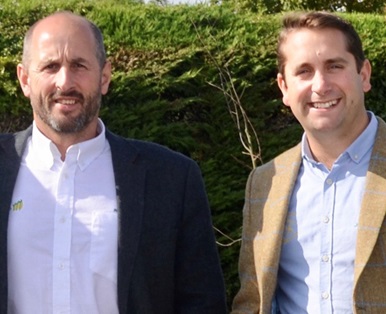 Tim Hunt (left), managing director of R Hunt Ltd and Ed Smales, managing director of New Forest Farm Machinery Ltd