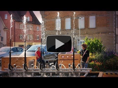 Wasserorgel von Winnenden - Pressure washer powered musical fountain