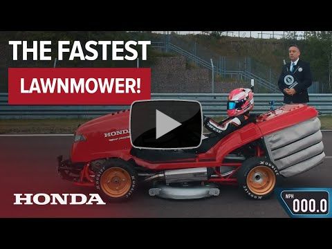 Fastest Lawnmower with Guinness World Records?! Honda Mean Mower reaches 100mph in 6.285 Seconds