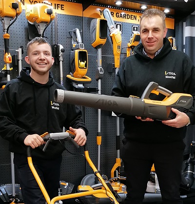 L-R: Lewys Richards and Richard Morgan, owner of dealers D P Mowers