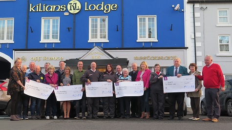 Pictured at the presentation of cheques from the FCI, Annual Charity BBQ & Auction held at Farrelly’s Yard, Carnaross, Co. Meath were five members from the six recipient charities (Meath region), with their cheques totalling €12,000