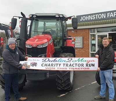 Promoting the run at Johnston Farm Equipment