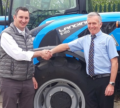 New recruit – Andrew Starbuck (left) has been appointed product manager for Argo Tractors operations in the UK and Ireland as Paul Wade retires from his product specialist role after a 44-year career in agricultural engineering