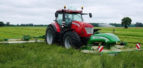 The McCormick X7.690 P6-Drive with a McHale mower