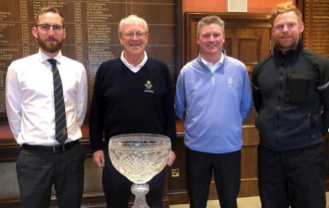 The CPSG tournament winning team, Royal Dublin Golf Club, from left: Jef Fallon (General Manager); Dermot Curtin (Captain); John Dwyer (Club Professional); Mark Burke (Deputy Head Greenkeeper)