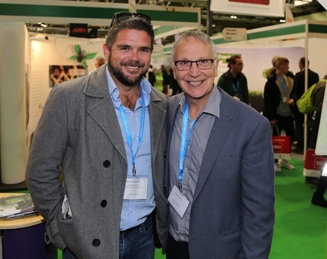 Karl McDermott with TurfPro editor Laurence Gale at SALTEX