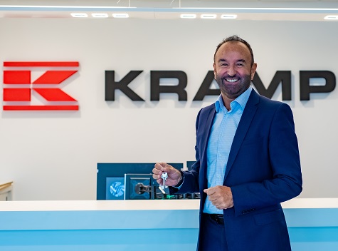 Kramp UK sales director Des Boyd, with the keys to the new building