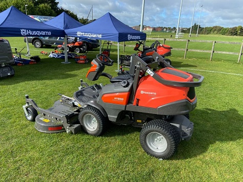 Husqvarna’s P535HX Hybrid rotary mower on display at the Expo in DCU