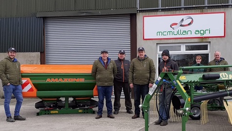 L-R: Jonny McMullan; Laurence McMullan; Irwin McCook; Samuel Craig; Norman Knox, APS; Barbara McMullan; and David McMullan