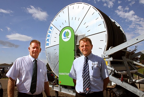 Rob Jackson (left), Bauer UK and Ireland, with Sam Mercer, Reekie Ltd general manager at Cupar and Perth.