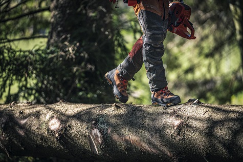 Husqvarna have launched a new range of protective leather chainsaw boots 