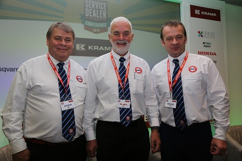 Keith Christian, Brian Sangster and Richard Jenkins of BAGMA at the 2019 Service Dealer Conference