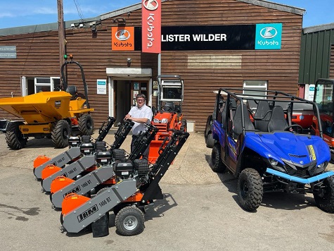 Lee Hatton, groundcare area sales manager with some of the new JBM machines