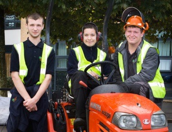 The young people involved in the apprenticeship scheme are (from left to right) Kenny Hanney. Jordan Brown and Wayne Gorman