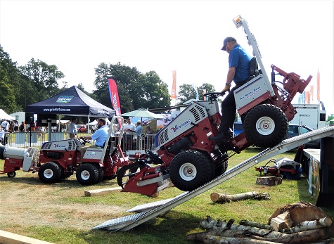 A 30-degree ramp helped demonstrate the climbing ability of the Ventrac