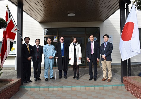FGM Claymore md Paul Buttery and daughter Rachel with the Maruyama export team at their factory just outside Tokyo during a visit earlier this year