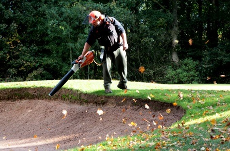 STIHL blower on test at Lilleshall Golf Club