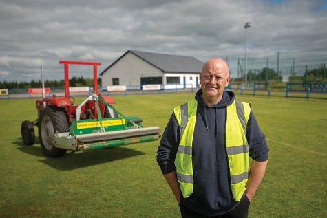 Martin Mannion, groundsman at Kiltimagh Knock Utd FC