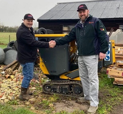 Jeff Haines (left), owner of Dragon Equipment, and Derek Inglis, of Leinster Turf Equipment Ltd