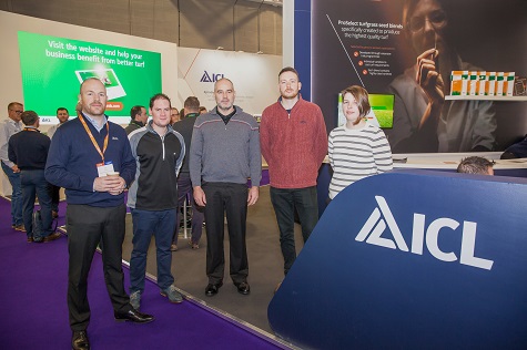 The 2020 ICL Scholars at BTME last January alongside ICL's Ed Carter (left)