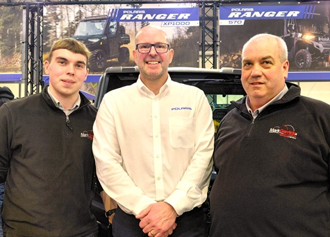 Mark and Blair Garrick with Neil Pirie (centre) from Polaris 